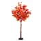 5ft. Pre-Lit Autumn Artificial Fall Tree with 200 Warm White LED Lights
